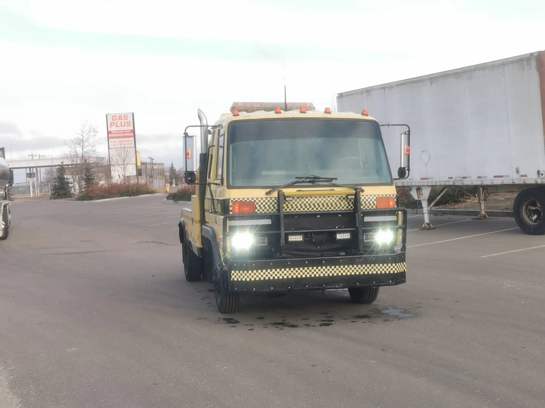 Tow truck ready for roadside assistance in Edmonton